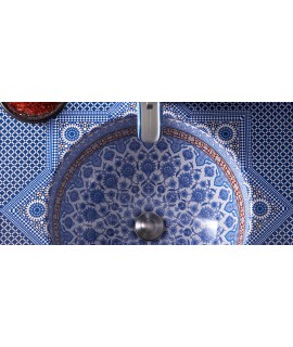 KOHLER  K-14031-BU-96 Marrakesh 單孔彩繪檯面